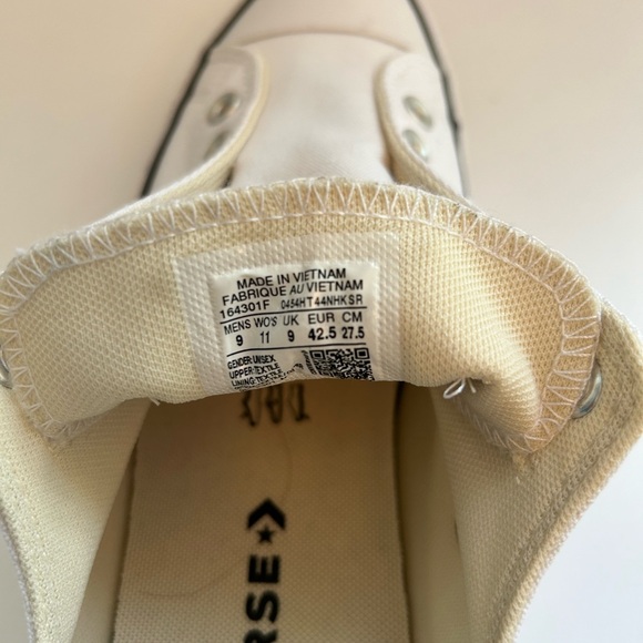 BRAND NEW CONVERSE UNISEX WHITE CANVAS NO LACE ALL STAR SLIP ON SNEAKER - Picture 4 of 8